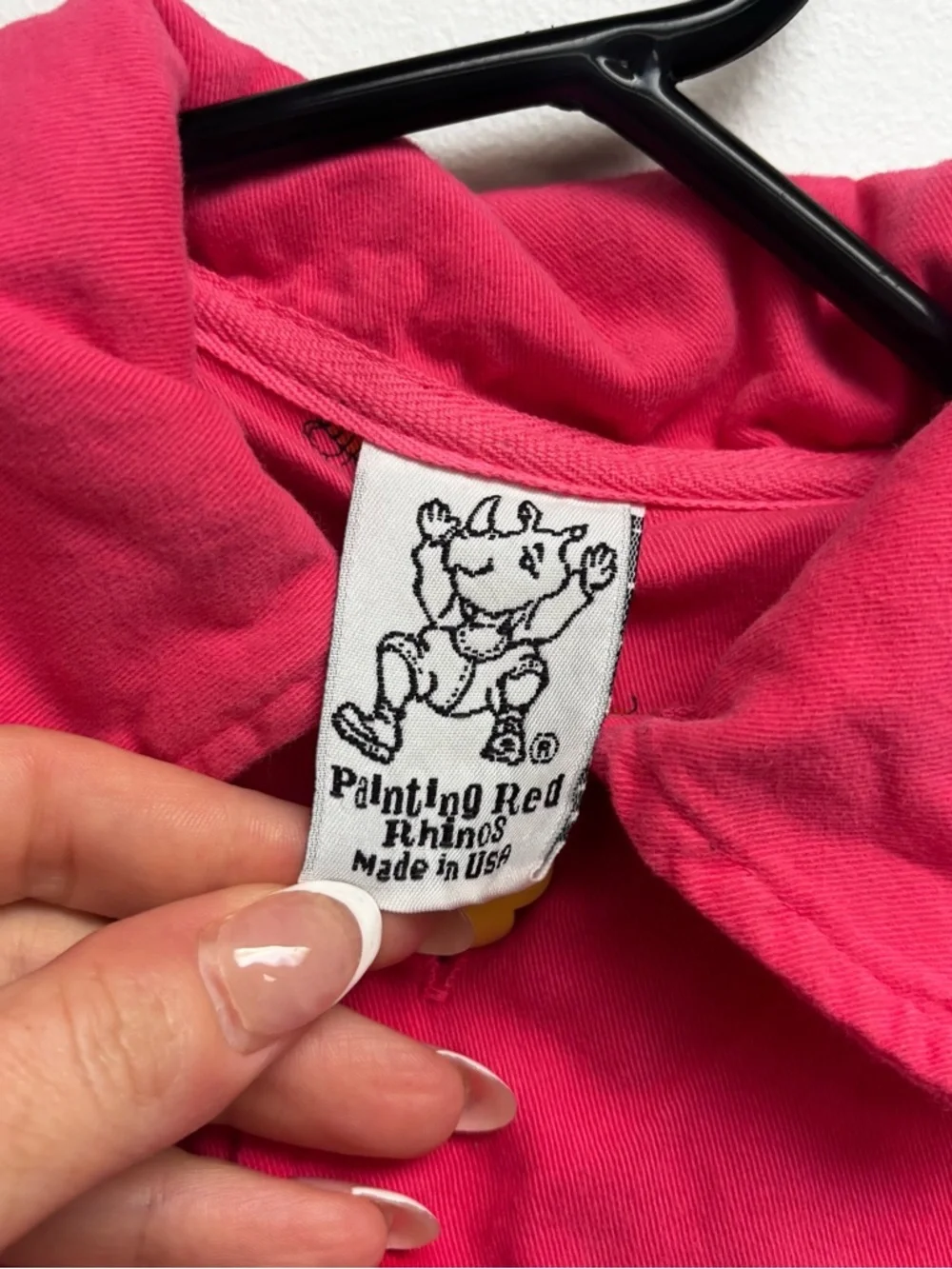 Vintage Painting Red Rhinos Jacket